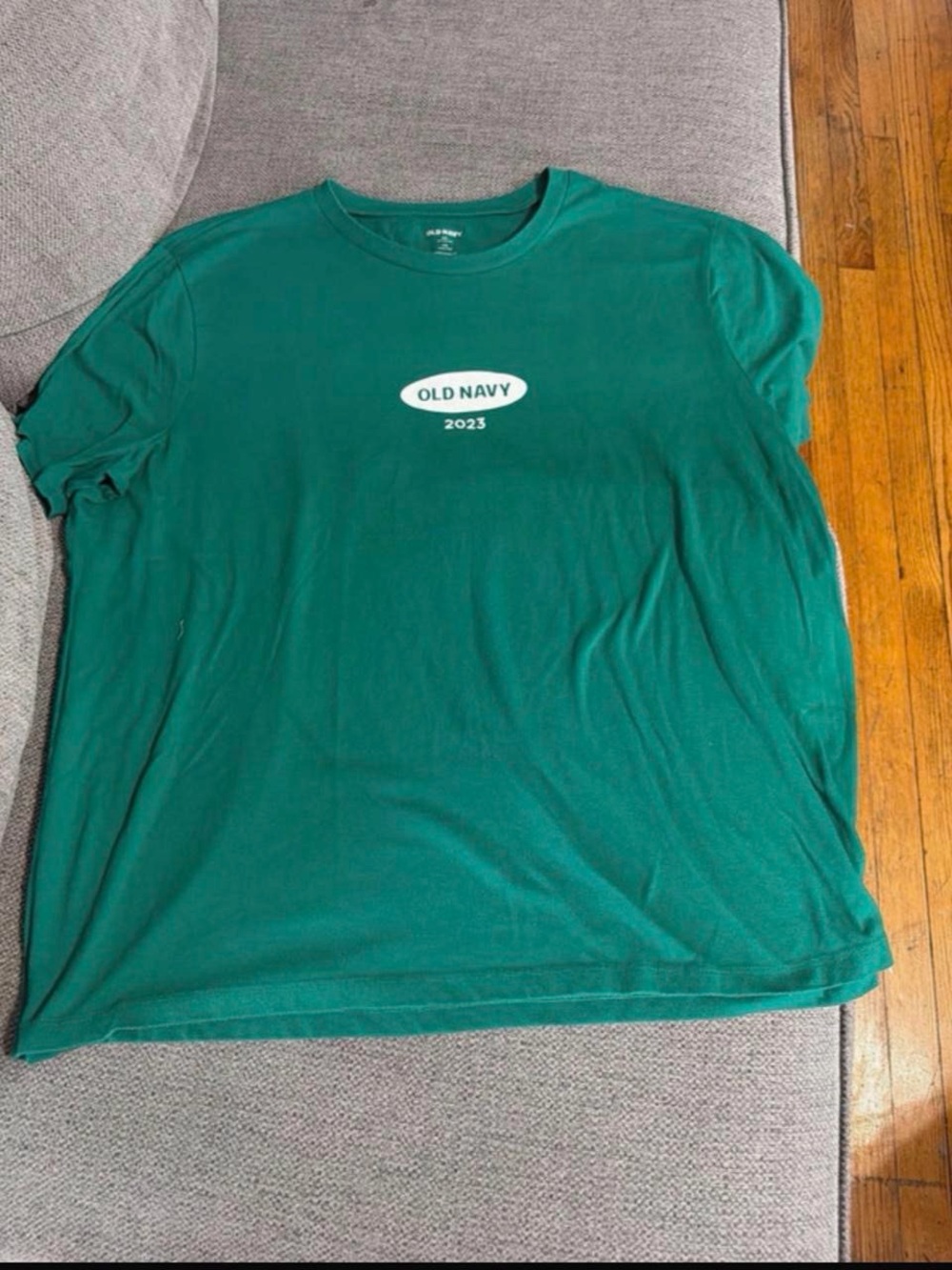 Old Navy Men's Teal Green Logo Crew Tee